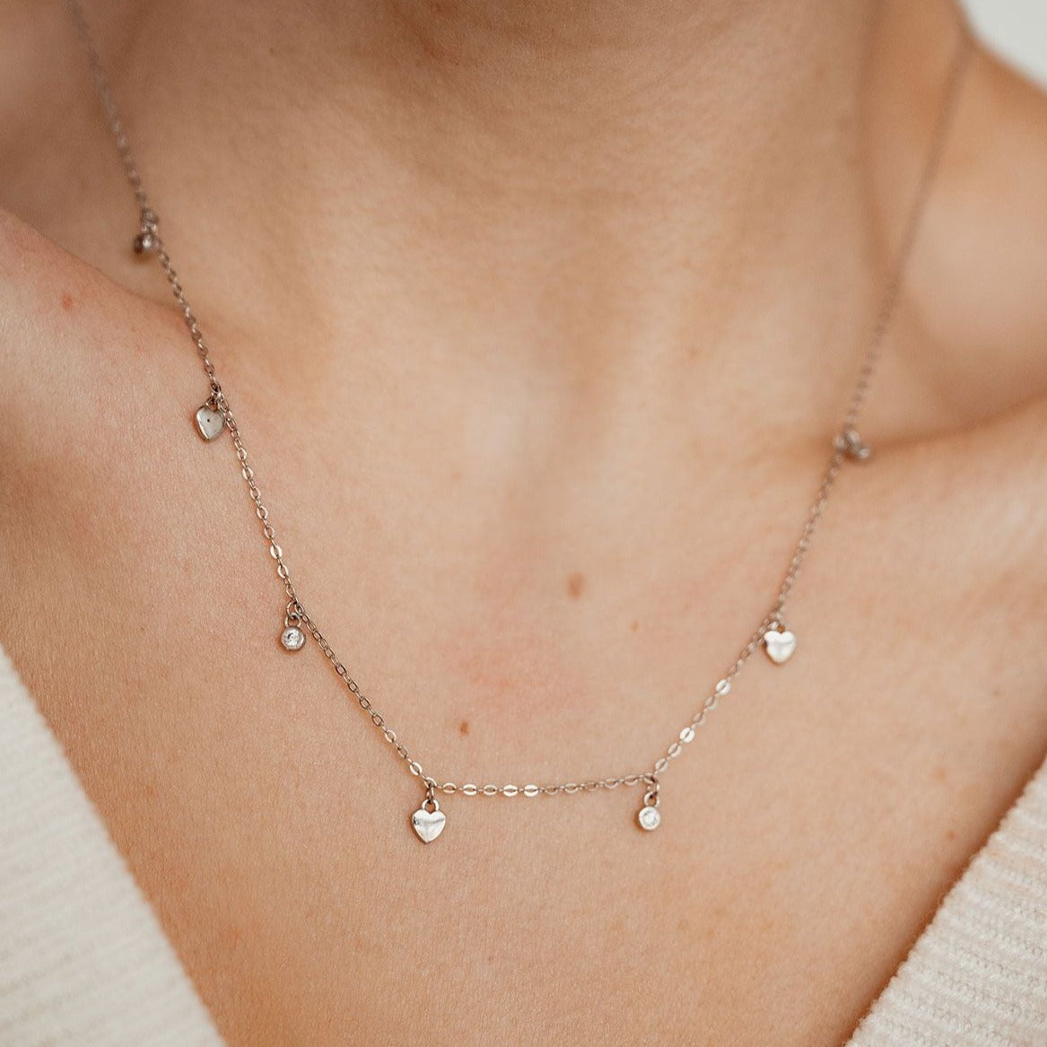 Collier Breloque Coeur Sterling Argent